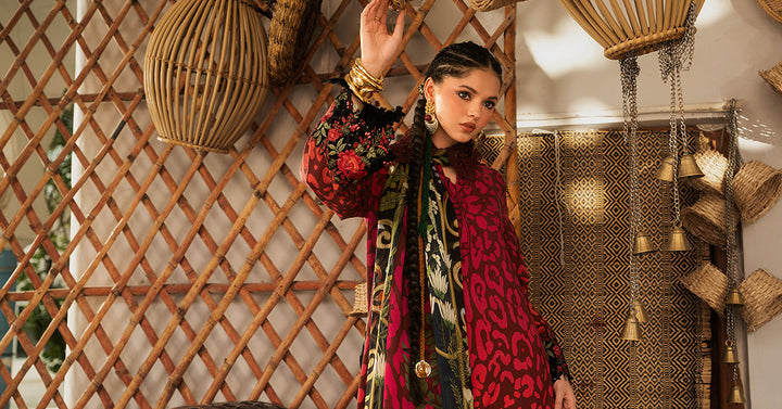 Maria B M.Prints 1A maroon linen unstitched suit – view 5