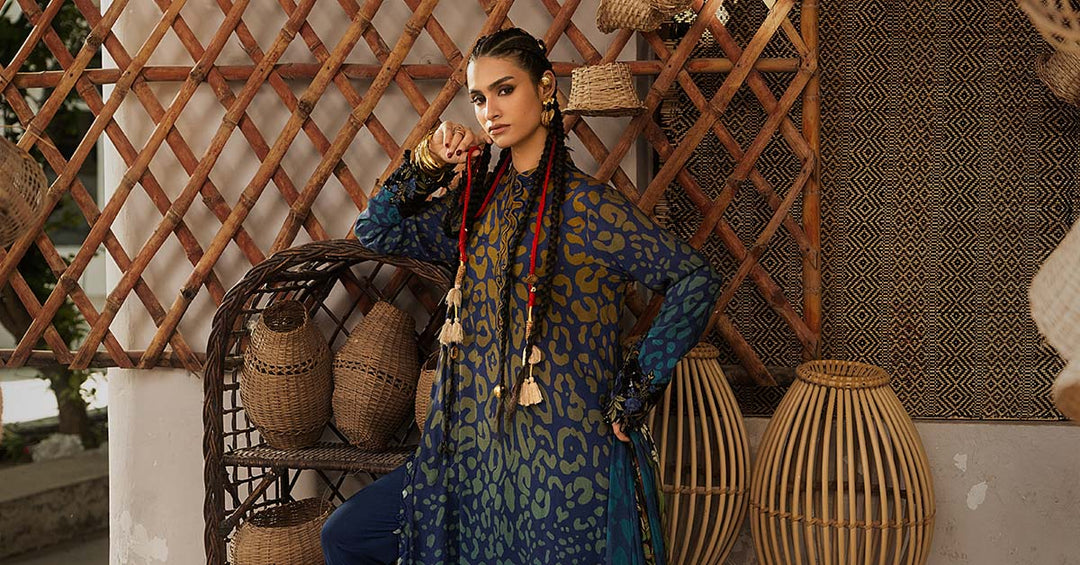 Maria B M.Prints 1B blue linen unstitched suit – view 9