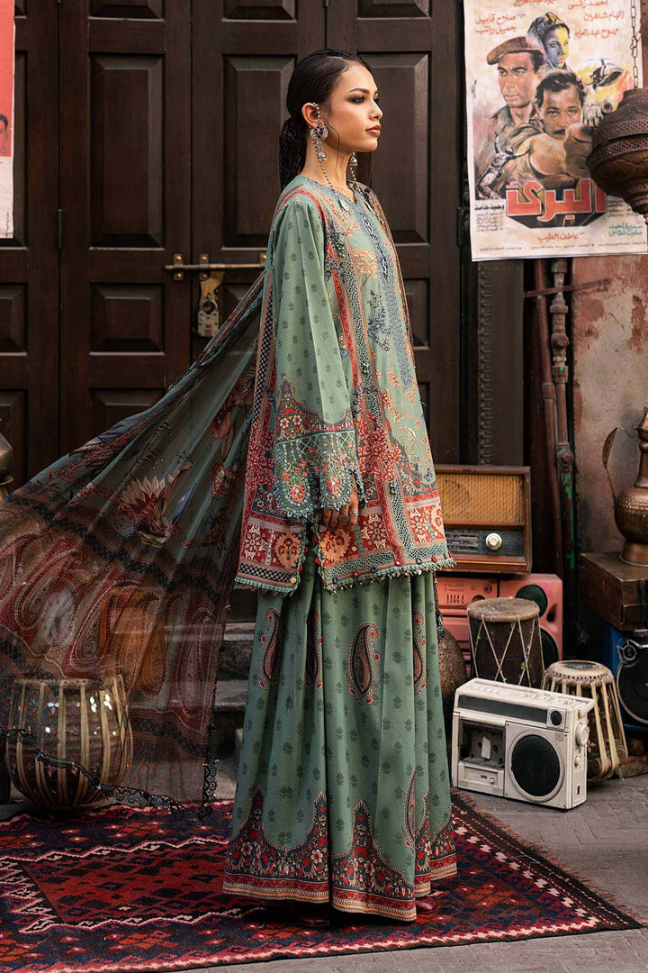 Maria B M.Prints 2A sea green cambric unstitched suit – view 3