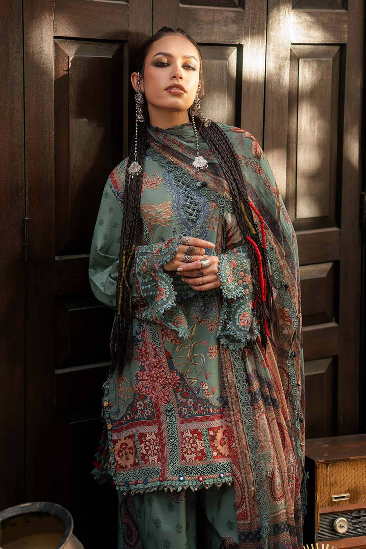 Maria B M.Prints 2A sea green cambric unstitched suit – view 1