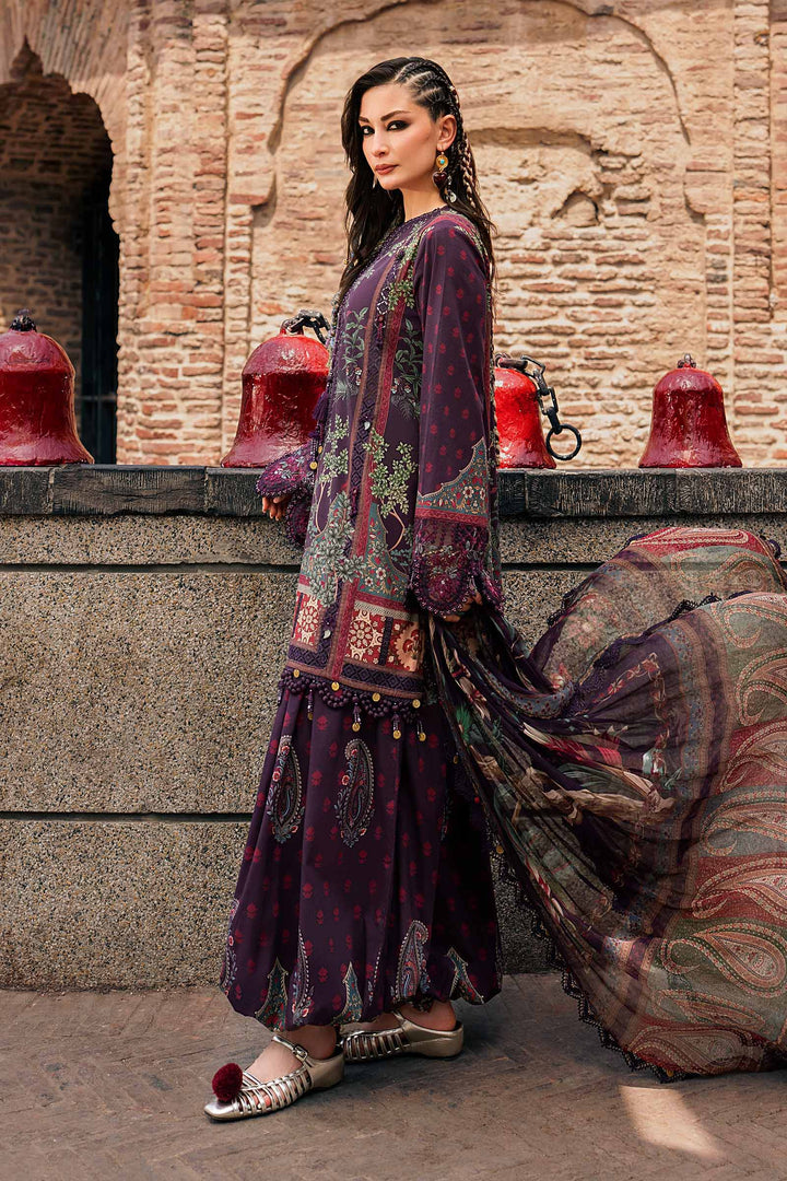 Maria B M.Prints 2B purple cambric unstitched suit – view 3