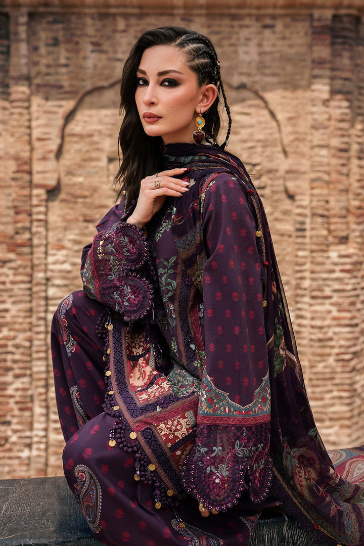 Maria B M.Prints 2B purple cambric unstitched suit – view 5