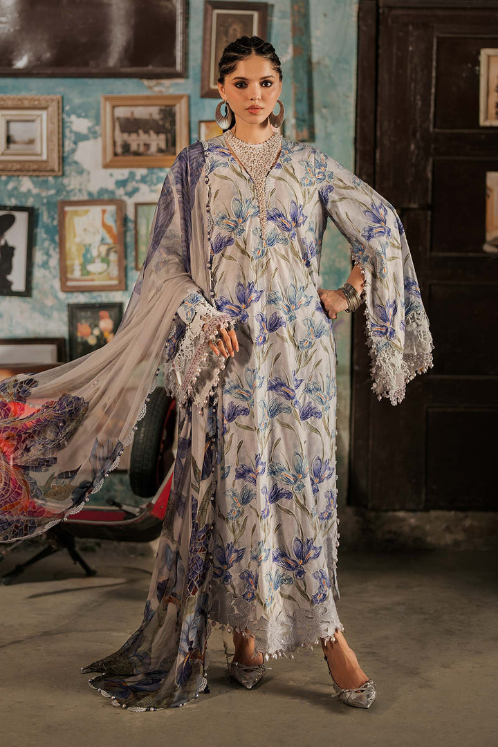 Maria B M.Prints 4A lilac cambric unstitched suit – view 3