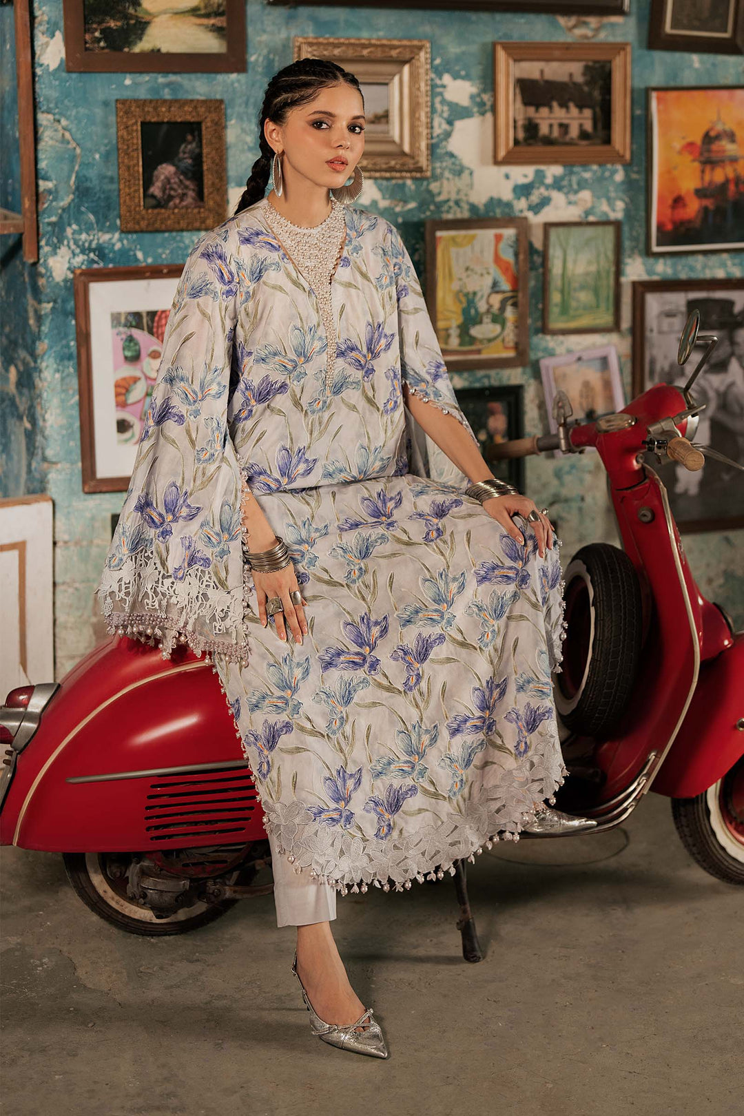 Maria B M.Prints 4A lilac cambric unstitched suit – view 4