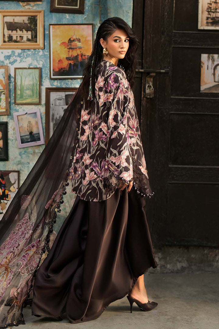 Maria B M.Prints 4B brown cambric unstitched suit – view 4
