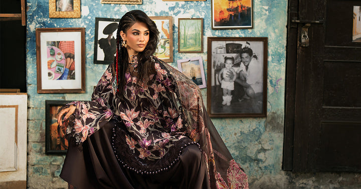 Maria B M.Prints 4B brown cambric unstitched suit – view 6