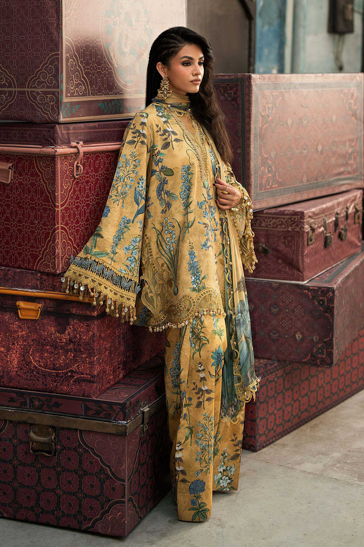 Maria B M.Prints 6A mustard cambric unstitched suit – view 3
